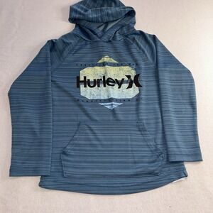 Hurley Hoodie Youth Boys Size Small Blue Hooded Sweatshirt